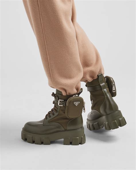 prada combat boots green|wearing Prada combat boots.